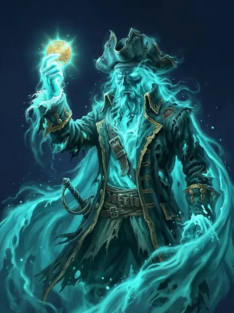 Ghostly Pirate Mascot